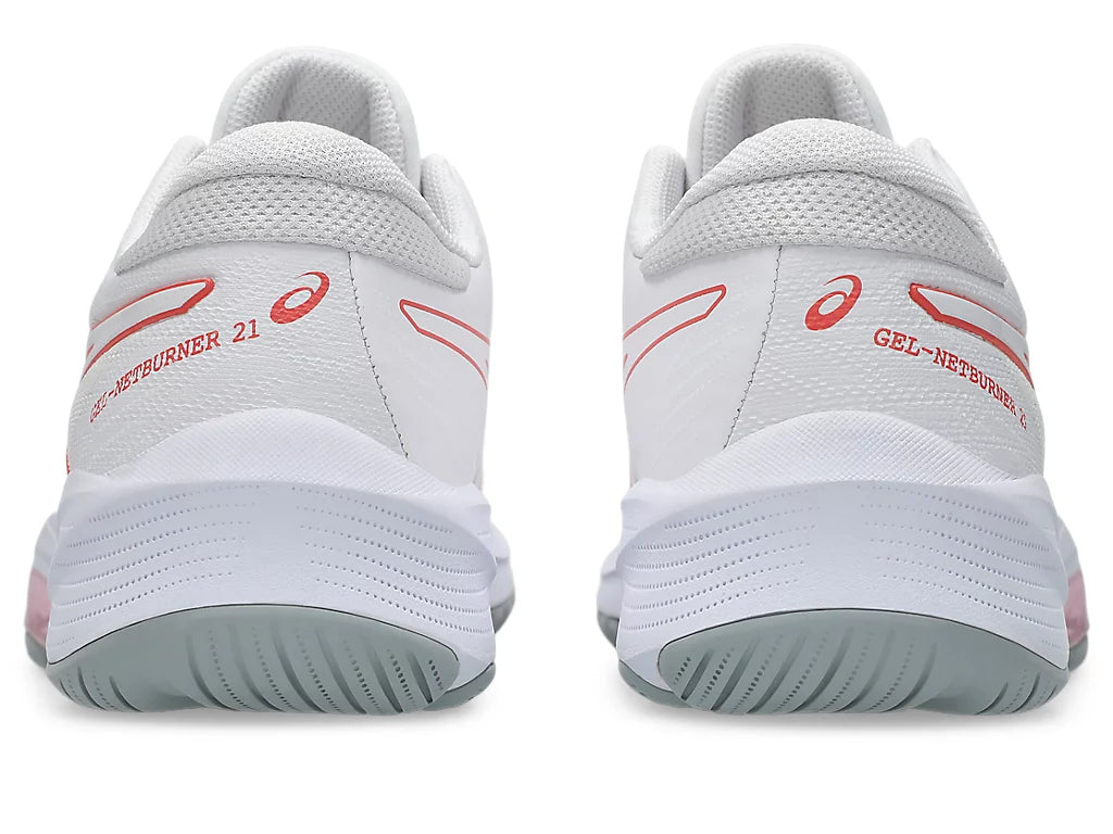 ASICS GEL-NETBURNER 21 [WHITE/ PAPAYA] WIDE D