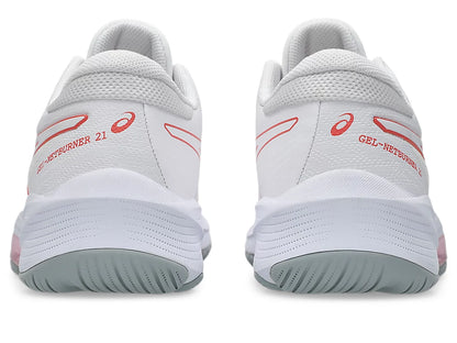 ASICS GEL-NETBURNER 21 [WHITE/ PAPAYA] WIDE D