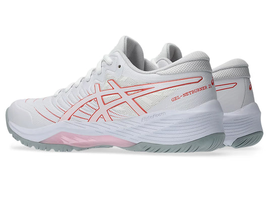 ASICS GEL-NETBURNER 21 [WHITE/ PAPAYA] WIDE D