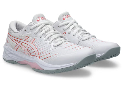 ASICS GEL-NETBURNER 21 [WHITE/ PAPAYA] WIDE D