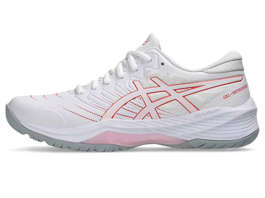 ASICS GEL-NETBURNER 21 [WHITE/ PAPAYA] WIDE D